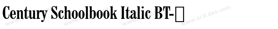 Century Schoolbook Italic BT字体转换